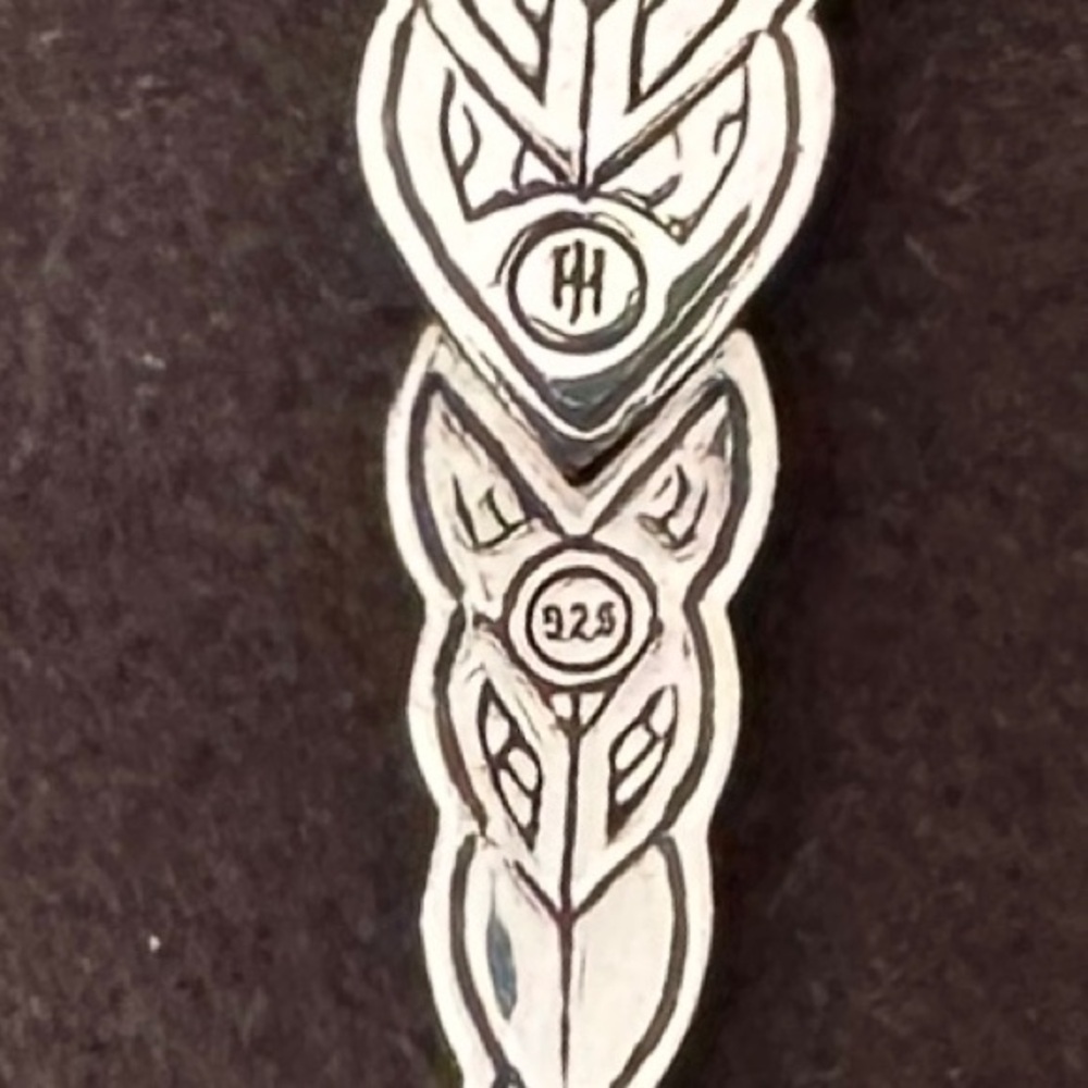 John Hardy Sterling Silver Legends Naga Dropfp Earrings w/Black Sapphires - Picture 5 of 6